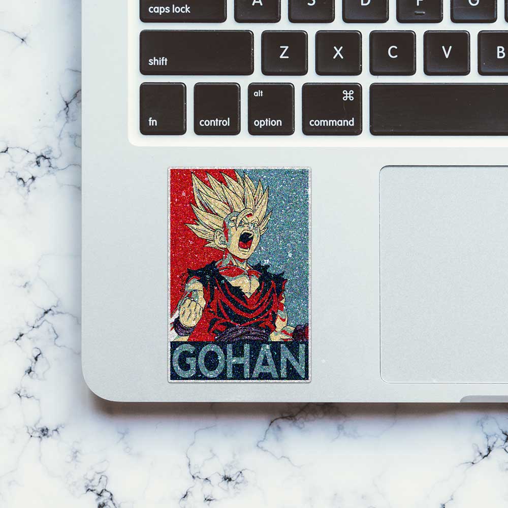 Golden Aura Warrior Glitter Sticker