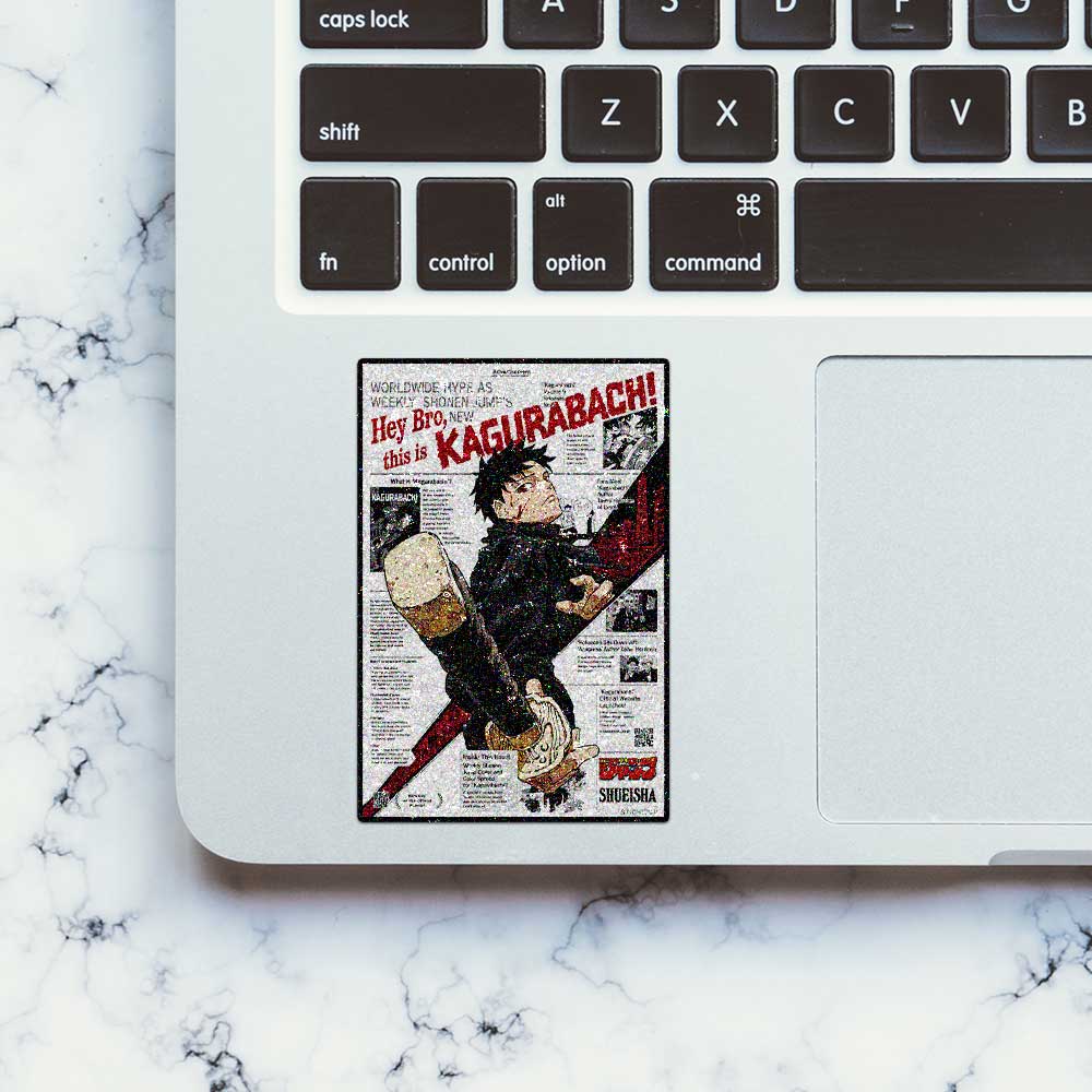 Manga Style Cover Art Glitter Sticker