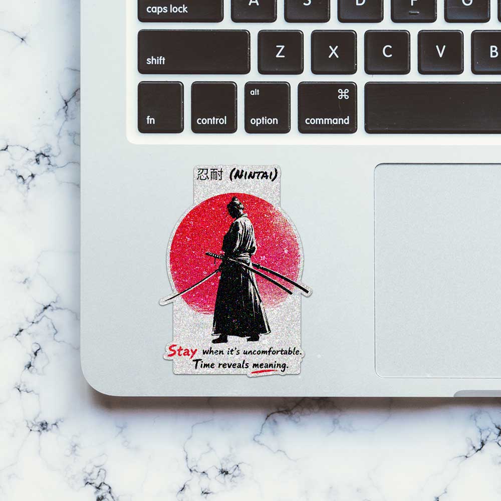 Nintai Patience Samurai Glitter Sticker
