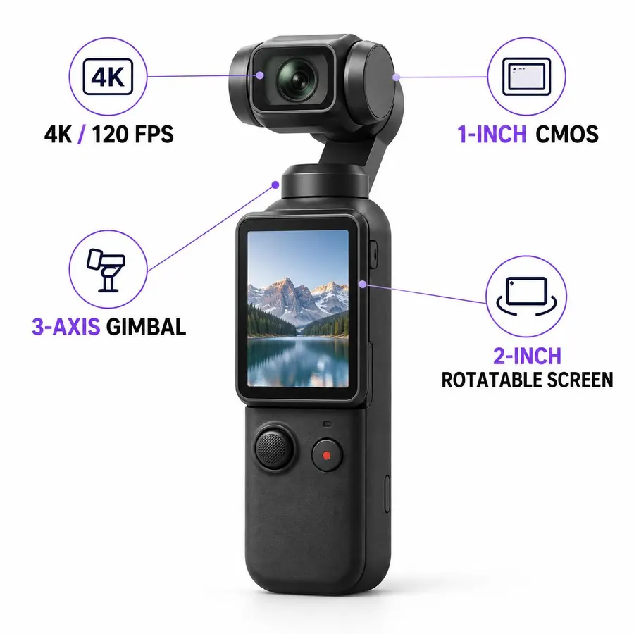 Pocket size. Professional-looking footage.