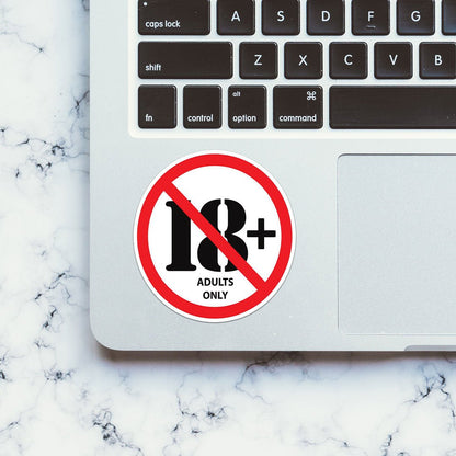 Adults Only Sticker
