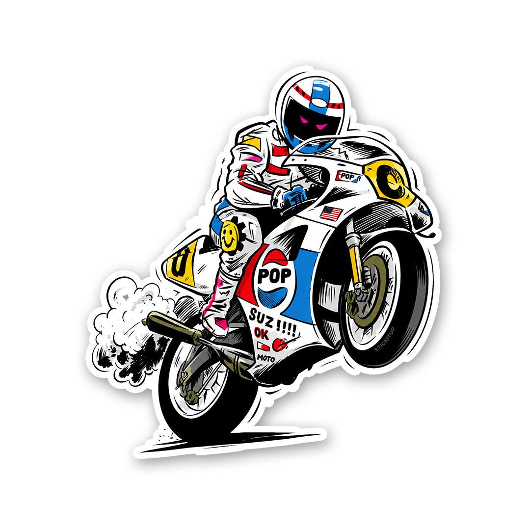 Biker Race Sticker