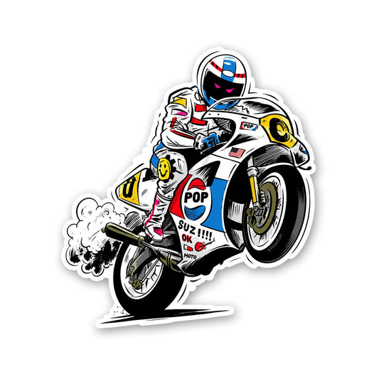 Biker Race Sticker