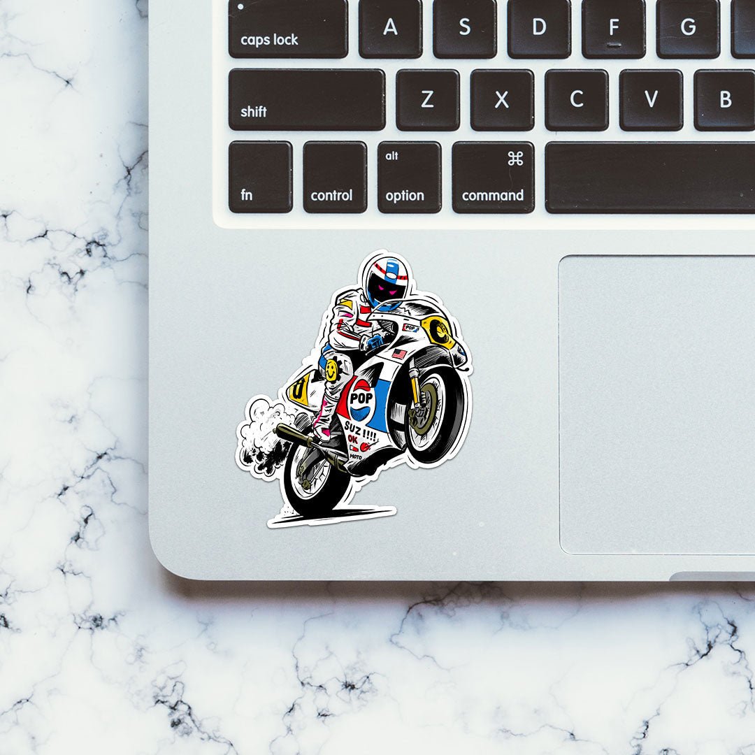 Biker Race Sticker