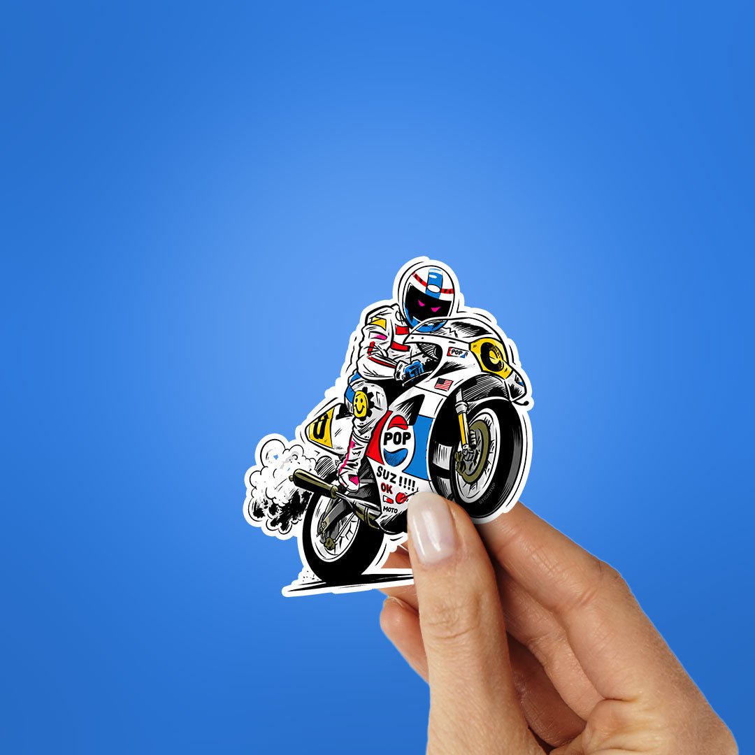 Biker Race Sticker