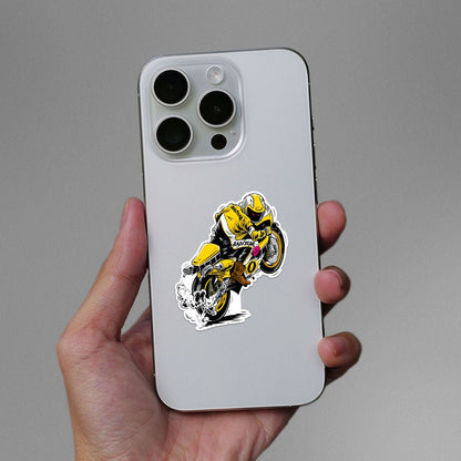 Biker Yellow Sticker