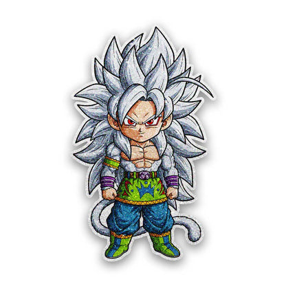 Chibi Golden Warrior Glitter Sticker