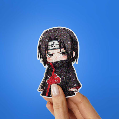 Chibi Ninja Character Glitter Sticker