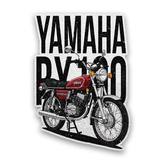 Classic Retro Motorcycle Glitter Sticker