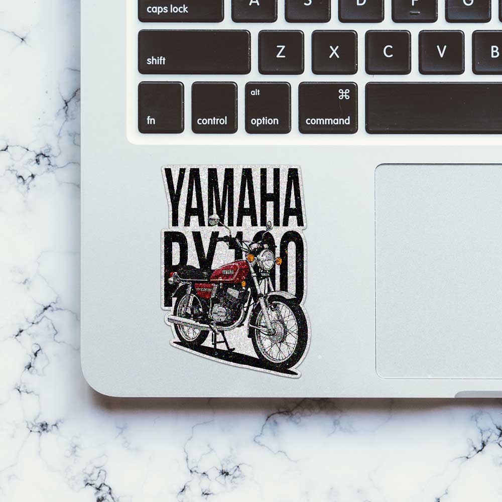Classic Retro Motorcycle Glitter Sticker