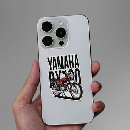 Classic Retro Motorcycle Glitter Sticker