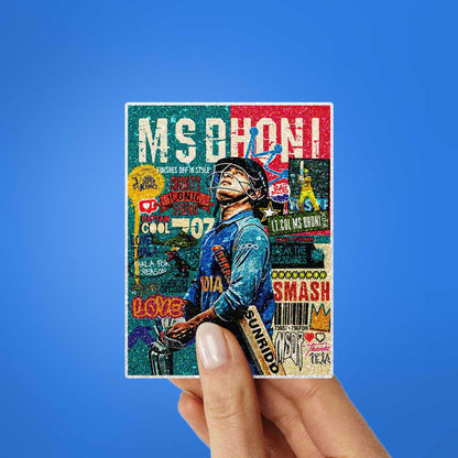 Cricket Legend Collage Glitter Sticker