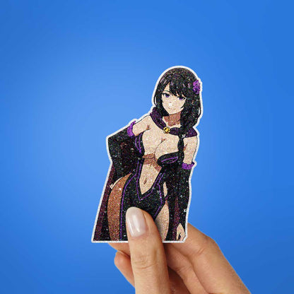 Dark Dress Anime Beauty Glitter Sticker