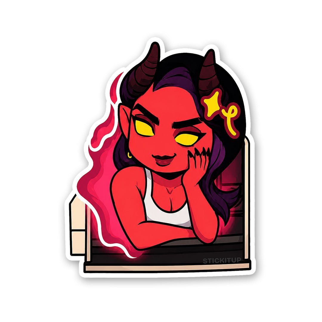 Devil Girl Art Sticker