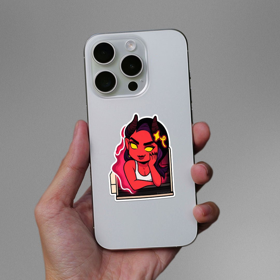 Devil Girl Art Sticker