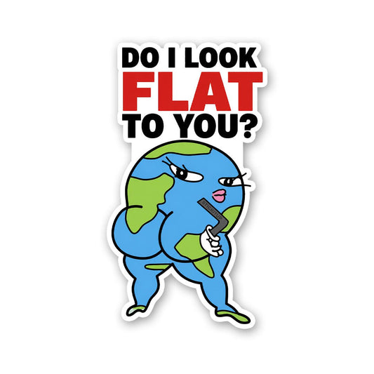 Do I Look Flat to You Sticker