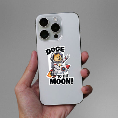 Doge to the Moon Sticker