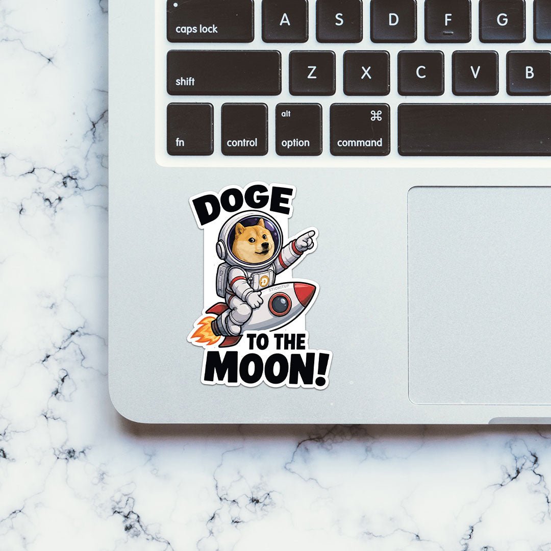 Doge to the Moon Sticker