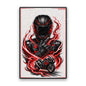 Fiery Flame Moto Rider Glitter Sticker