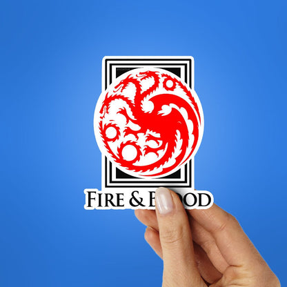 Fire and Blood Sticker