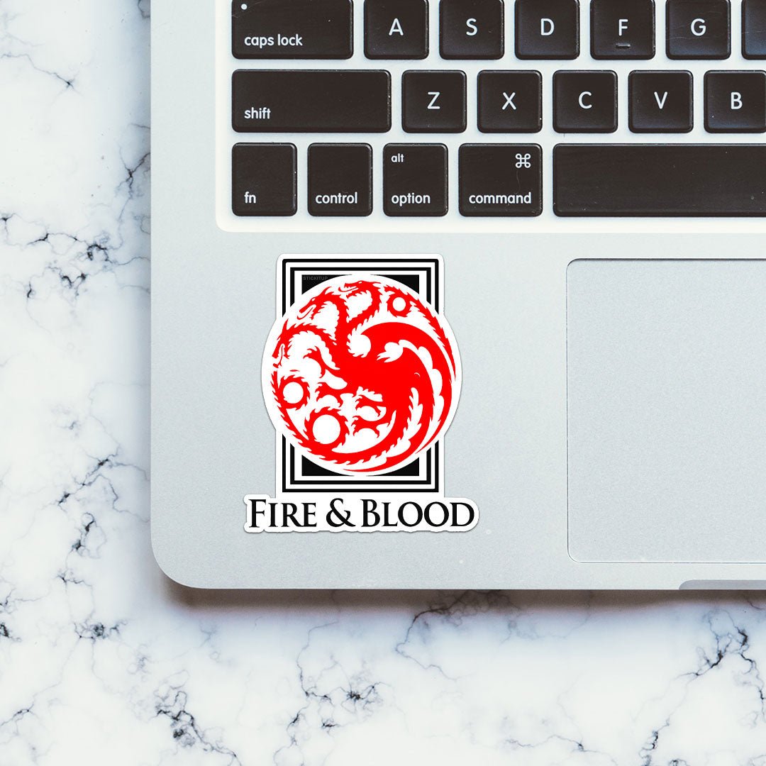 Fire and Blood Sticker