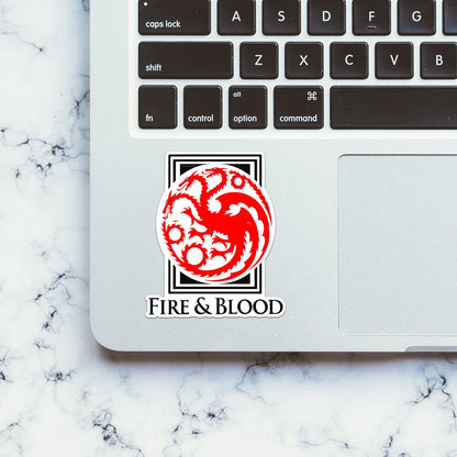 Fire and Blood Sticker