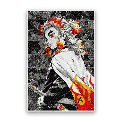 Flame Haired Warrior Glitter Sticker