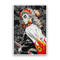 Flame Haired Warrior Glitter Sticker