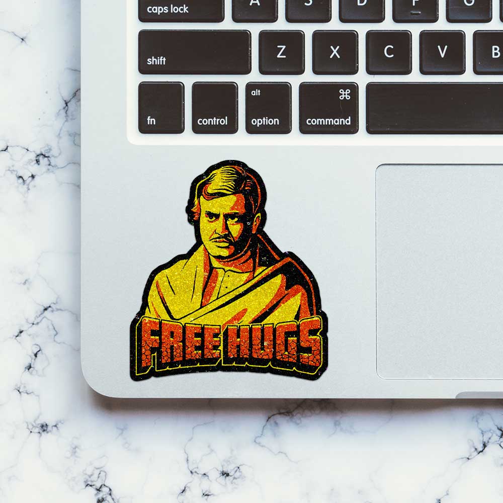 Free Hugs Glitter Sticker