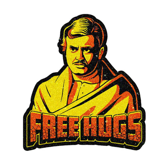 Free Hugs Glitter Sticker