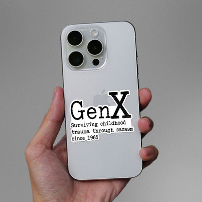 Gen X Sarcasm Since 1965 Sticker
