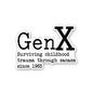 Gen X Sarcasm Since 1965 Sticker