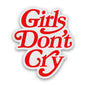 Girls Don't Cry Script Glitter Sticker