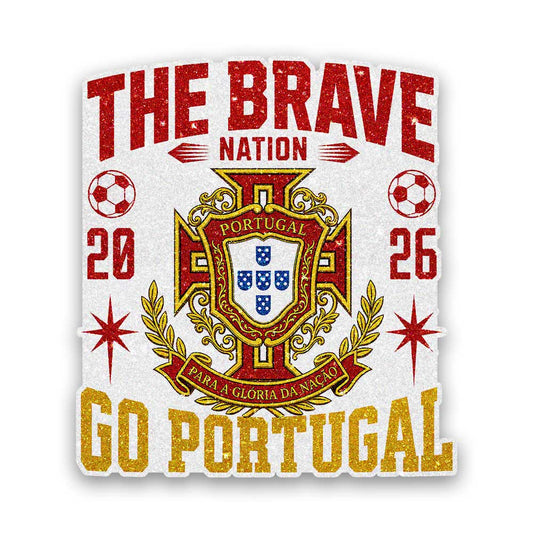 Go Portugal Football Glitter Sticker