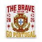 Go Portugal Football Glitter Sticker