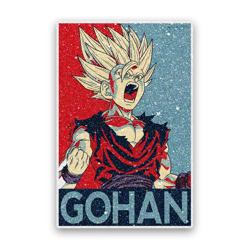 Golden Aura Warrior Glitter Sticker