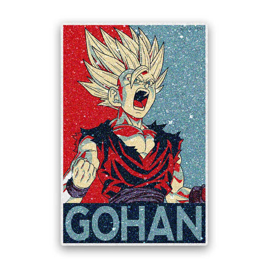 Golden Aura Warrior Glitter Sticker