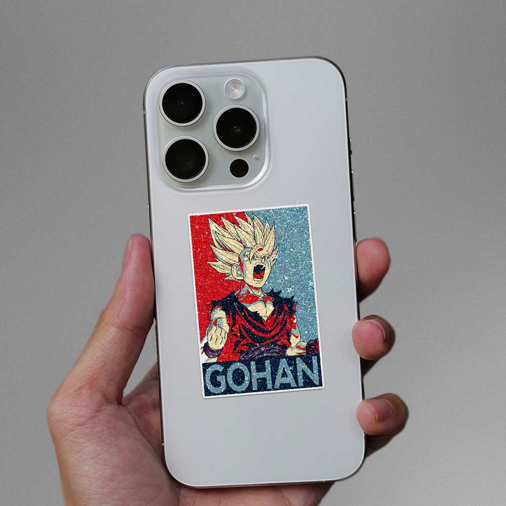 Golden Aura Warrior Glitter Sticker