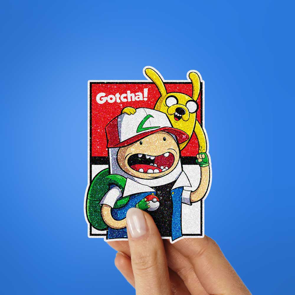 Gotcha Glitter Sticker