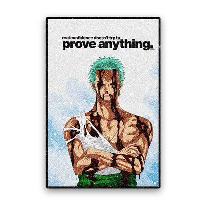 Green Haired Swordsman Glitter Sticker