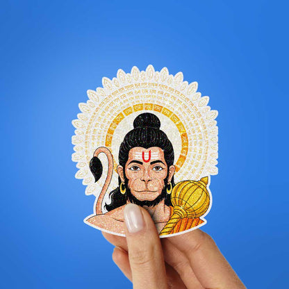 Hanuman Golden Halo Glitter Sticker