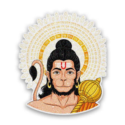 Hanuman Golden Halo Glitter Sticker