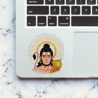 Hanuman Golden Halo Glitter Sticker
