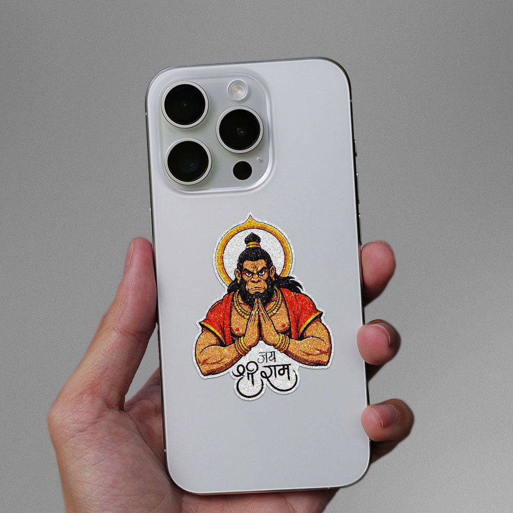 Hanuman In Prayer Glitter Sticker