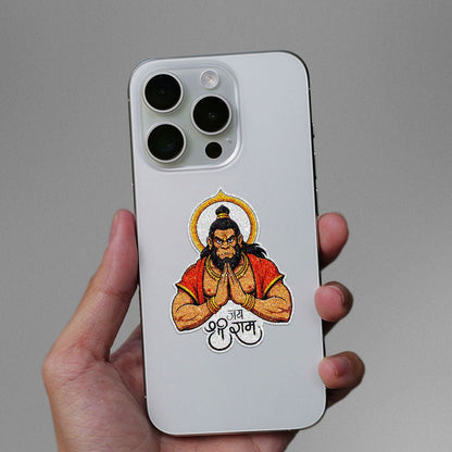 Hanuman In Prayer Glitter Sticker