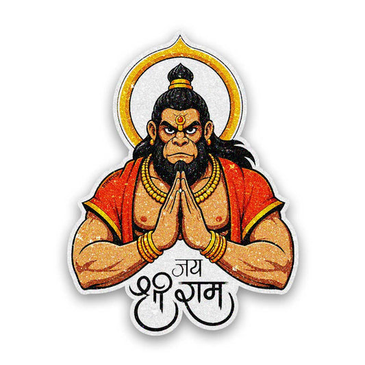 Hanuman In Prayer Glitter Sticker