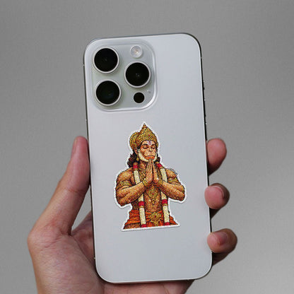Hanuman With Garlands Glitter Sticker