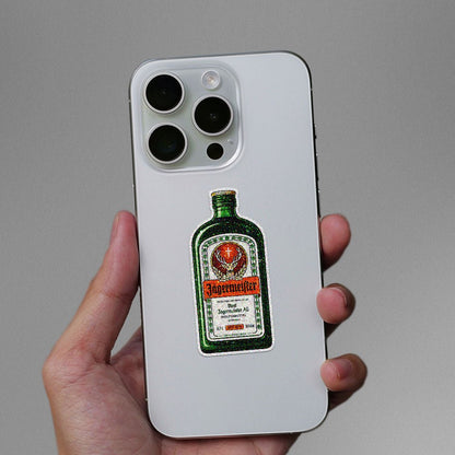 Herbal Liqueur Bottle Glitter Sticker