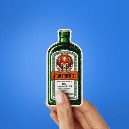 Herbal Liqueur Bottle Glitter Sticker