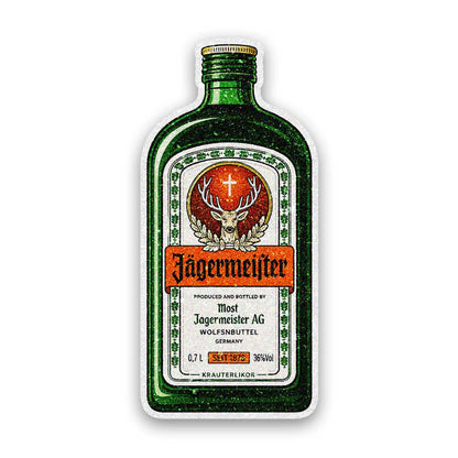 Herbal Liqueur Bottle Glitter Sticker